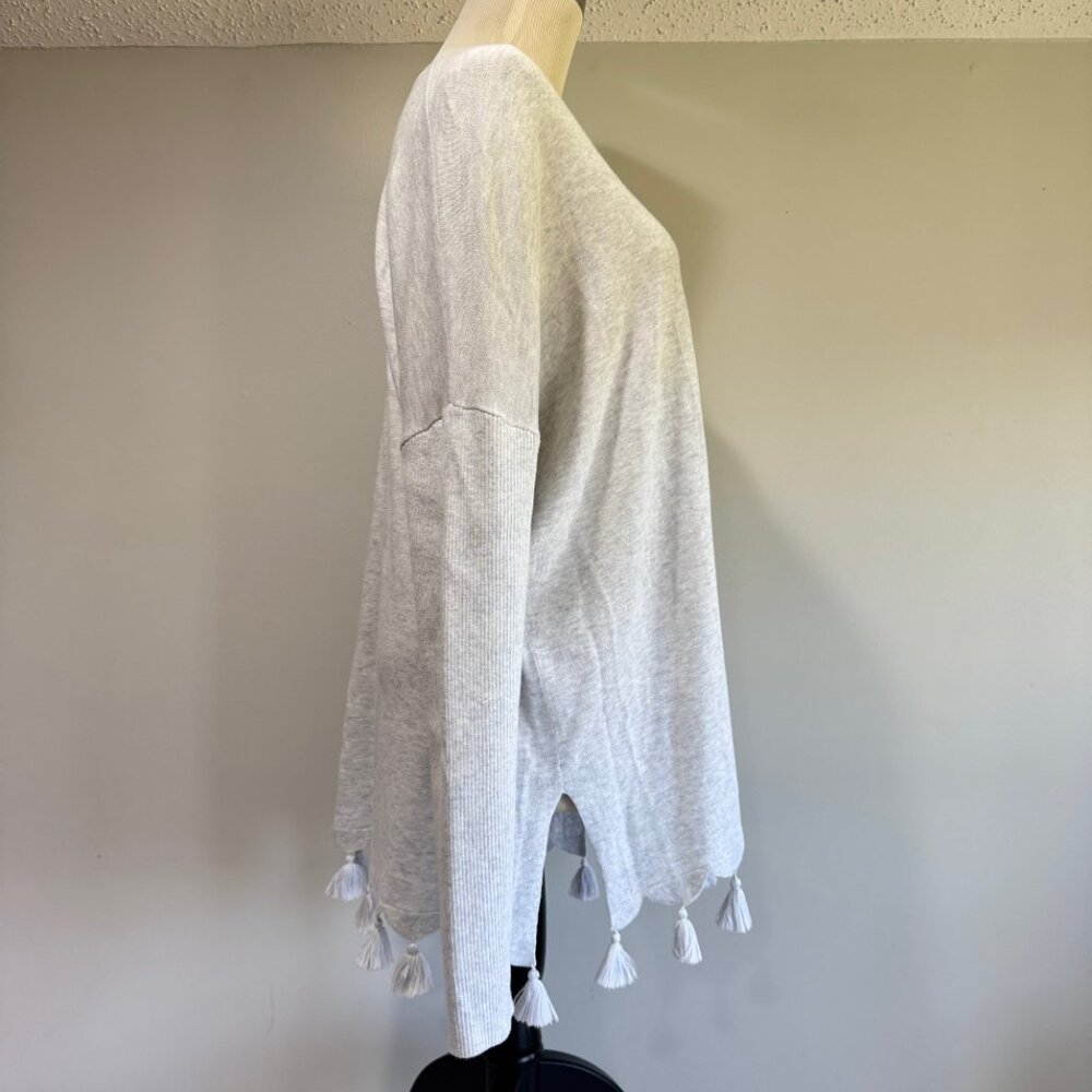 LILLY PULITZER Martime Sweater in Heathered Sea Pebble Gray - Picture 3 of 10